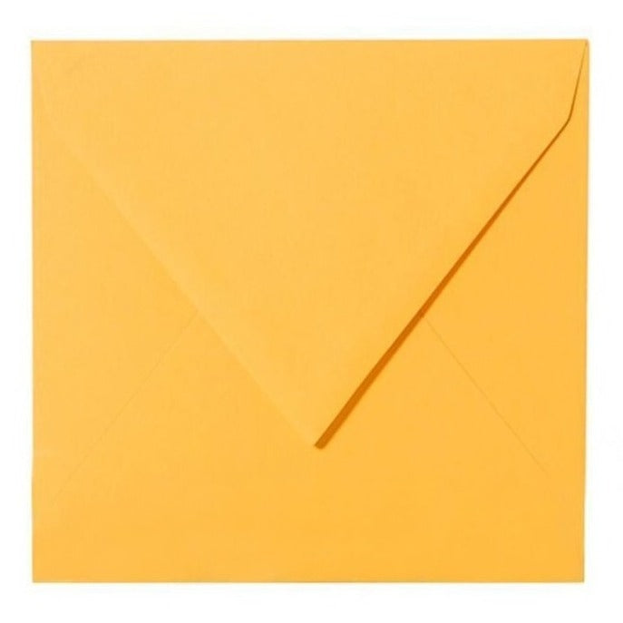 Briefumschläge Quadratisch: Gelb-Orange (155 x 155 mm)